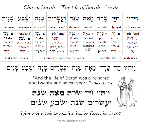Gen. 23:1a Chayei Sarah