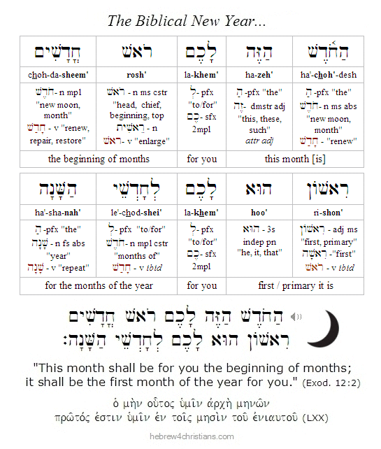 Exodus 12:2 Hebrew Analysis