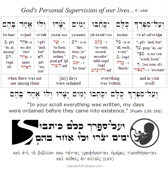 Psalm 139:16b Hebrew lesson
