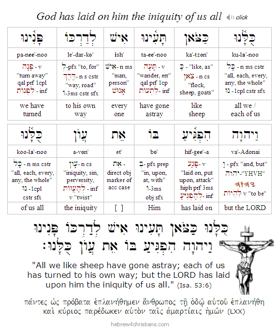 Isaiah 53:6 Hebrew Lesson