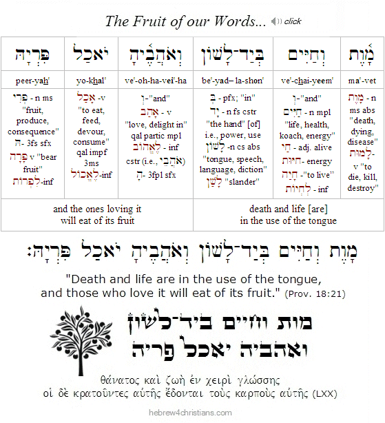 Proverbs 18:21 Hebrew Analysis
